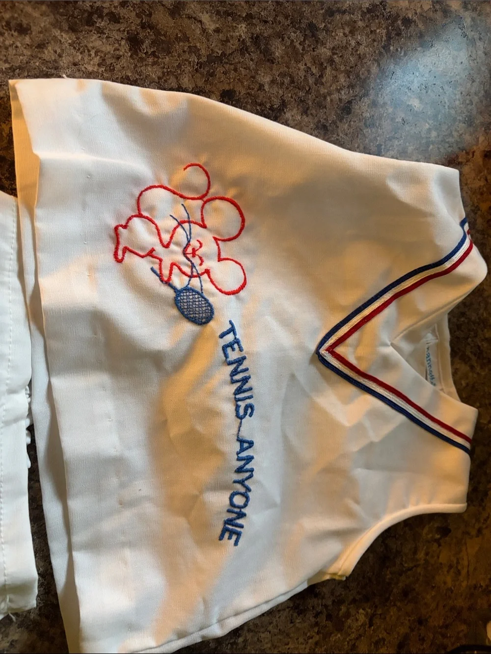 NWT Vintage Nannette White Baby Set with Red & Blue Trim size 14-18 pounds